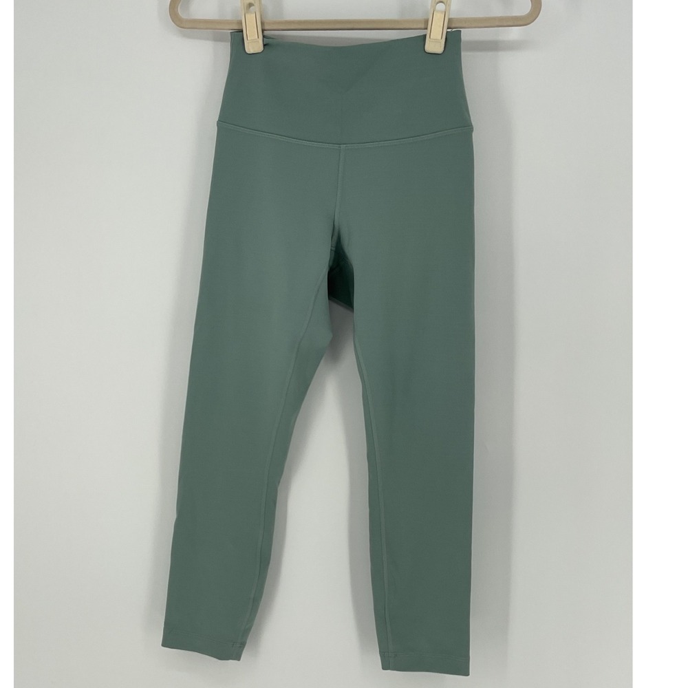 Lululemon Wunder Train High-Rise Crop 23 Tidewater Teal Leggings LW6BV9S Size 6